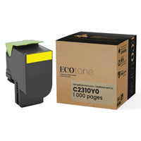 Ecotone Lexmark C2310Y0 Remanufactured Toner - Standard Yield - Yellow-Colour: Yellow
