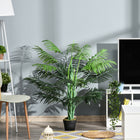 Outsunny 4' Artificial Tropical Palm Tree with Lifelike Leaves - Green-Suitable for home, office, or outside use, spices up any space with its natural accent 