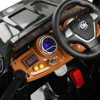 Aosom 12V Kids Electric Ride-On Jeep with Remote Control - Black-12V twin motors for powerful rear drive and fully charged for 45 minutes continuous play 