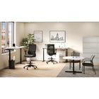 Offices to Go Zim High Back Height Adjustable Stool - Black-Height adjustable T-arms with soft urethane armcaps