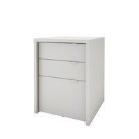 Nexera Multi-Purpose Storage Office Storage And Filling Cabinet - White-2 catch-all drawers on metal slides