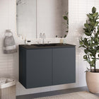 Modway Bryn 36" Wall-Mount Bathroom Vanity - Grey/Black-Melamine and Particleboard Construction