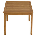 Modway Vienna 34" Square Outdoor Patio Teak Wood Dining Table - Natural-Assembly Required