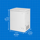 Danby Diplomat 5.0 cu. ft. Square Model Chest Freezer - White-Front mounted mechanical thermostat