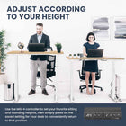 MotionGrey Electric Dual Motor Height Adjustable 165" W Sit-to-Stand Desk - White Frame-7