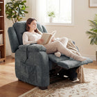 HOMCOM Power Massage Recliner with Quiet Motor - Dark Grey-Three massage modes, intensities and timers personalize comfort for full body relief