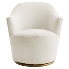 Modway Nora Boucle Upholstered Swivel Chair - White-Accent Chair Capacity: 331 lb