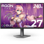 AOC Agon Pro 27" QHD 240 Hz OLED Gaming Monitor - AG276QZD2 -OLED technology delivers impressive image quality, deep blacks, vibrant colours, and fast response times