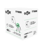 Globe Commercial TT100 Standard Toilet Tissue - 1 Ply - White - 1000 Sheets/Pack - 48 Pack-Individually wrapped rolls for greater hygiene
