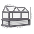 Outsunny Wooden Cold Frame Greenhouse- The pointed top design prevents water accumulation
 