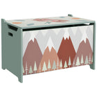 Qaba Toy Chest Storage Organizer - Green-Plenty of storage space for toys, games and more 