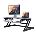 Rocelco 37" Deluxe Extra-Wide Sit to Stand Adjustable Desk Riser - Grey-Health Benefits: Easy and affordable solution to start enjoying the health benefits of standing while you work