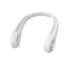 Powerology Rechargeable Neck Fan with Digital LED Display - White-Three wind speed settings deliver personalized cooling