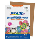 Prang Construction Paper - Light Brown - 9" x 12" - 50 Sheets-Heavyweight groundwood construction paper