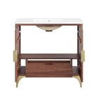 Modway Daylight 36" Bathroom Vanity - White/Walnut-8