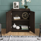 Hudson&Canal Mansfield 28"W Accent Cabinet - Alder Brown-Product Dimensions: 14" L x 27.75" W x 32" H