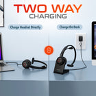 Delton 50X Pro Wireless Noise Canceling Bluetooth Mono Computer On-Ear Headset - Black-The mono headset with mic includes an auto-pair USB dongle for effortless connectivity.