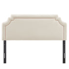 Modway Magnolia Stain-Resistant Performance Velvet Queen Size Headboard - Alabaster/Pink-Assembly Required
