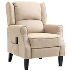 HOMCOM Massage Recliner with Footrest - Beige-Two intensities, eight modes, and two massage times of 15/30 min