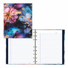 Blueline NotePro Fashion Collection Hardcover Notebook - 9-1/4" x 7-1/4" - Midnight Floral-Smooth hard cover