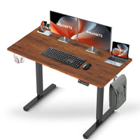IMHome Height Adjustable Electric Standing Desk with 3 Memory Settings - 47" x 24" - Brown Top/Black Frame-Elevate your workspace with the IMHome Electric Standing Desk, a versatile and feature-rich solution for home offices and professional setups. This sit-stand desk offers smooth electric height adjustments from 28" to 47" (72cm to 118cm), allowing you to seamlessly switch between sitting and standing. With a built-in 3 memory settings, you can save your favorite height settings for ultimate convenience.