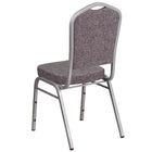 Flash Furniture HERCULES Series Crown Back Stacking Banquet Chair in Herringbone Fabric - Silver Frame-Crown Back Design
