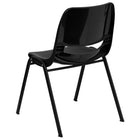 Flash Furniture HERCULES Series Black Ergonomic Shell Stack Chair with Black Frame-Stack Quantity: 20