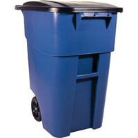 Brute Roll Out 50 Gallon Containers - Blue-Dimensions L" x W" x H" - 29 x 23.5 x 36.75