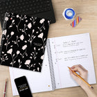 Five Star Floral Silhoutte 1-Subject Notebook - 11" H x 8-1/2" W - 160 Pages-Tough pockets help prevent tears and hold 8 1/2" x 11" loose sheets.