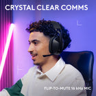 Logitech G321 LIGHTSPEED Wireless Bluetooth Gaming Headset - Black-16 kHz microphone: A flip-to-mute boom mic delivers crystal-clear comms for precise team chats and easy mute control during gameplay