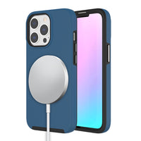 AXS PROTech MagSafe Compatible Dual-layered Anti-Shock Case with Raised Lips for Apple iPhone 13 Pro - Cobalt Blue-Shock resistant