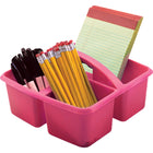 Teacher Created Resources Plastic Storage Caddy - Pink - 6 Pack-Each caddy measures 9" L x 9-1/4" W x 5-1/4" H.