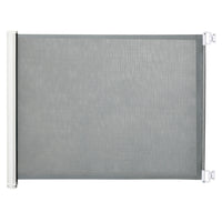 Pawhut Retractable Pet Safety Gate - Grey-Can fit openings less than 45.3"(115cm) – perfect for staircases, hallways and corridors