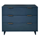 Manhattan Comfort Granville 37.8" Modern Dresser - Midnight Blue-Modern- Contemporary with a taste of Glam - Dresser for Bedroom Use.