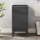 Modway Render 18" Bathroom Vanity Cabinet - Charcoal-Adustable Storage Shelf