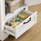 HOMCOM 71" H Pantry Cabinet with 2 Doors - White-Colour: White, Oak 