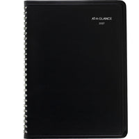 AT-A-GLANCE 2027 Monthly Planner - 8-3/4" H x 6-7/8" W - Black - Bilingual-12 months: January 2027 - December 2027