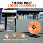 Handy Heater Heatwave Heat Dish Parabolic 1500W Ceramic Electric Space Heater-2 heating modes for personalized indoor warmth: this electric ceramic heat dish space heater offers 2 versatile heating modes, letting you customize your perfect indoor temperature for any room or personal comfort level.
