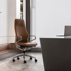 Decent Living Full Height Back Office Chair - Off White-Standard height back gives good support