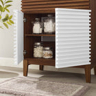 Modway Render 30" Bathroom Vanity Cabinet - White/Walnut-Particleboard and Laminate Construction