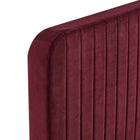 Modway Celine Channel Tufted Performance Velvet Twin Platform Bed - Maroon-Wood Slat Support System