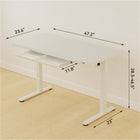 ShoppingAll Glass Electric Height Adjustable Standing Desk with Drawer - White-Stay Charged, Stay Connected: The glass standing desk features integrated USB-A and Type-C charging ports located on the front panel. Keep your essential devices including smartphones, smart watches fully powered and easily accessible when needed.