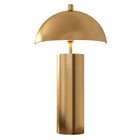 Hudson&Canal York 27" Tall Table Lamp with Metal Shade - Brass/Brass-Paired with a brass dome metal shade