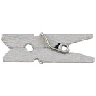 JAM Paper Wood Clip Clothes Pins - Small - 7/8" - Silver - 50 Pack-Quantity: 50/pack