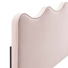 Modway Athena Performance Velvet Twin Headboard - Pink-Durable Stain-Resistant Fabric