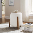 Modway Riven Upholstered Boucle Fabric Ottoman - Cloud-Multifunctional Ottoman