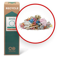 TerraCycle Wrapping Paper and Gift Waste - Zero Waste Box - Medium-Recycle any type of wrapping paper, ribbon, bows, tissue paper or party supplies such as garlands, and confetti.