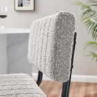 Modway Parity Boucle Counter Stools - Black Taupe - Set of 2-Dense Foam Padding