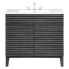Modway Render 36" Bathroom Vanity - Charcoal/White-Ceramic Sink Basin