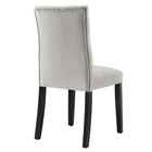Modway Duchess Performance Velvet Dining Chairs - Light Grey - 2 Pack-Assembly Required
